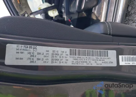 2017 Dodge Durango Citadel z USA, uszkodzony, nr VIN 1C4SDJET3HC907826